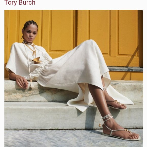 💯TORY BURCH CAPRI FLAT LACE-UP SANDAL - Picture 3 of 10